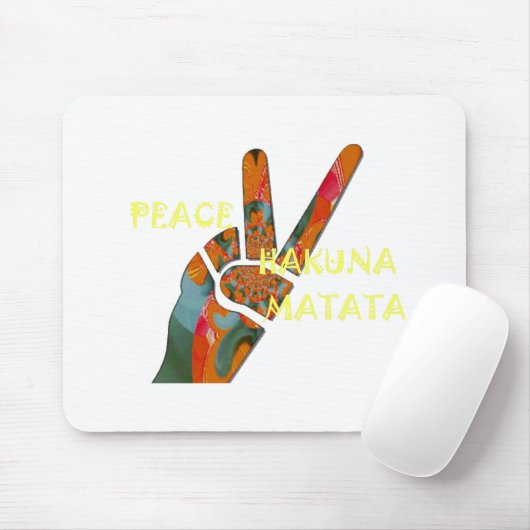 Vrede uit: Hakuna Matata Vibes Sign Muismat (Met muis)