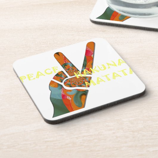 Vrede uit: Hakuna Matata Vibes Sign Onderzetter (Linkerzijde)