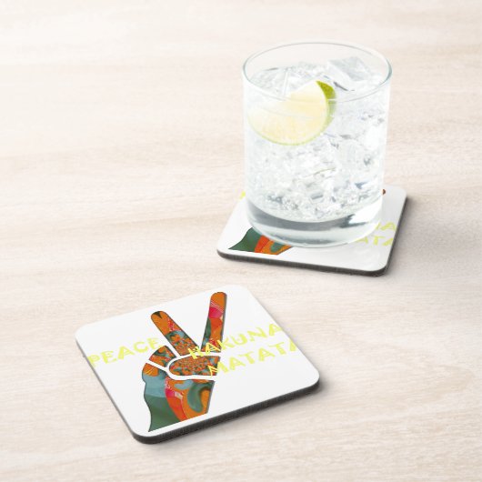 Vrede uit: Hakuna Matata Vibes Sign Onderzetter (Rechterzijde)