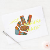 Vrede uit: Hakuna Matata Vibes Sign Ovale Sticker (Envelop)