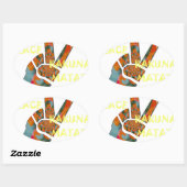 Vrede uit: Hakuna Matata Vibes Sign Ovale Sticker (Vel)