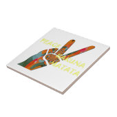 Vrede uit: Hakuna Matata Vibes Sign Tegeltje (Zijkant)