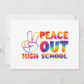 Vrede Uit Hoogste School Tie Dye Laatste Dag Van S Kaart (Voorkant)