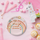 Vrede uit kanker Hippie Rainbow Papieren Bordje (Feest)