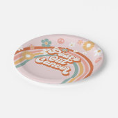 Vrede uit kanker Hippie Rainbow Papieren Bordje (Gekanteld)