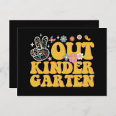 Vrede uit kleuterschool Groovy Laatste dag van de  Briefkaart (Voorkant / Achterkant)