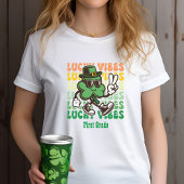 Vrede uit met Lucky Vibes! Gepersonaliseerd T-shir T-shirt
