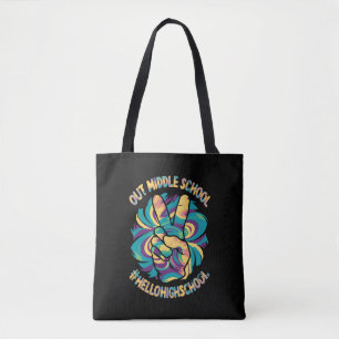 Vrede Uit Middel Hallo Hoge School Tie Dye Tote Bag
