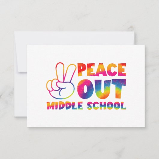 Vrede uit middelbare school das dye laatste dag va bedankkaart (Voorkant)