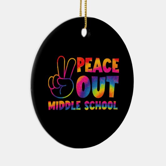 Vrede uit middelbare school das dye laatste dag va keramisch ornament (Rechts)