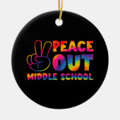 Vrede uit middelbare school das dye laatste dag va keramisch ornament (Voorkant)