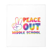 Vrede uit middelbare school das dye laatste dag va notitieblok (Voorkant)