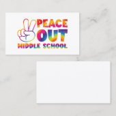 Vrede uit middelbare school das dye laatste dag va visitekaartje (Voorkant / Achterkant)