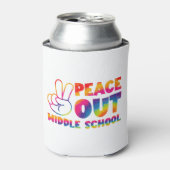 Vrede Uit Middelbare School Tie Dye Laatste Dag Va Blikjeskoeler (Blikje Voorkant)