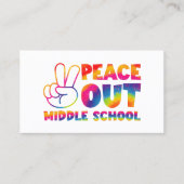 Vrede Uit Middelbare School Tie Dye Laatste Dag Va Visitekaartje (Voorkant)