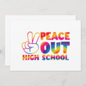 Vrede uit middelbare schooltijd verf laatste dag v aankondiging (Voorkant / Achterkant)