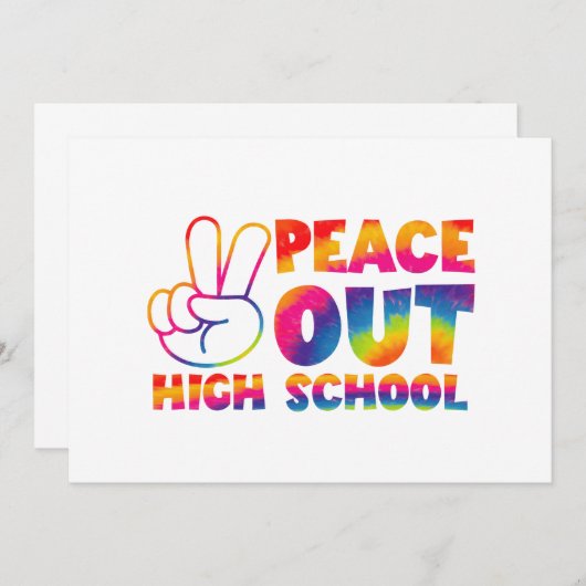 Vrede uit middelbare schooltijd verf laatste dag v aankondiging (Voorkant / Achterkant)