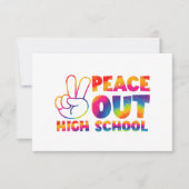 Vrede uit middelbare schooltijd verf laatste dag v bedankkaart (Voorkant)