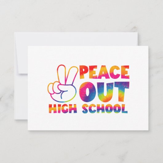 Vrede uit middelbare schooltijd verf laatste dag v bedankkaart (Voorkant)