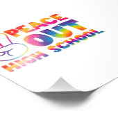 Vrede uit middelbare schooltijd verf laatste dag v foto afdruk (Hoek)