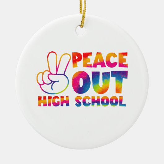 Vrede uit middelbare schooltijd verf laatste dag v keramisch ornament (Voorkant)