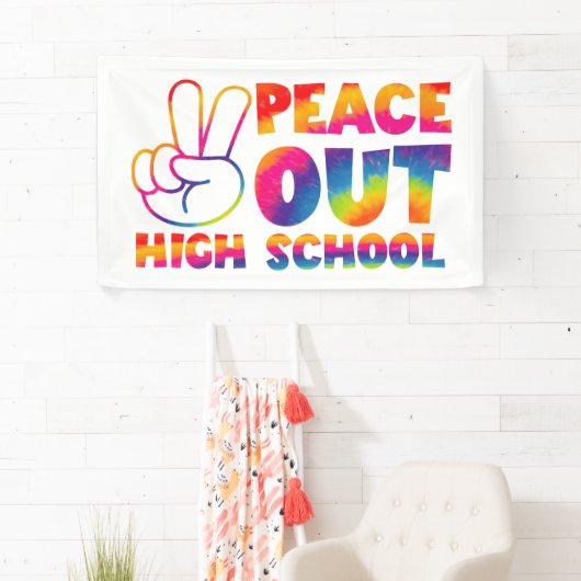 Vrede uit middelbare schooltijd verf laatste dag v spandoek (Insitu)