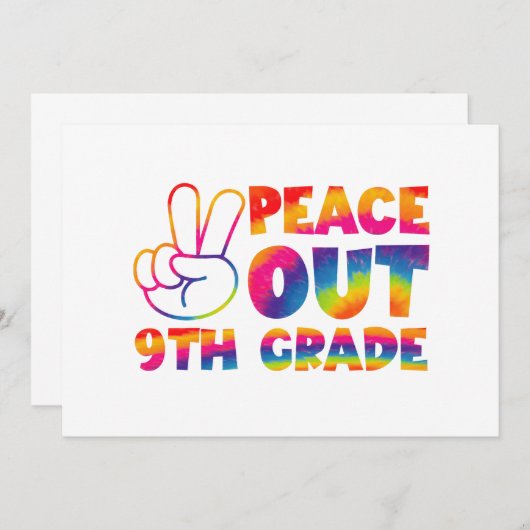 Vrede uit negende graad stropdas verf laatste dag  aankondiging (Voorkant / Achterkant)