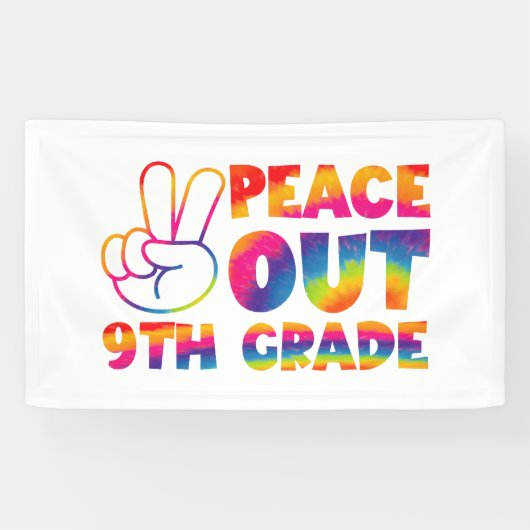 Vrede uit negende graad stropdas verf laatste dag  spandoek (Horizontaal)