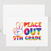 Vrede uit negende klas Tie Dye laatste dag 9e klas Aankondiging (Voorkant / Achterkant)