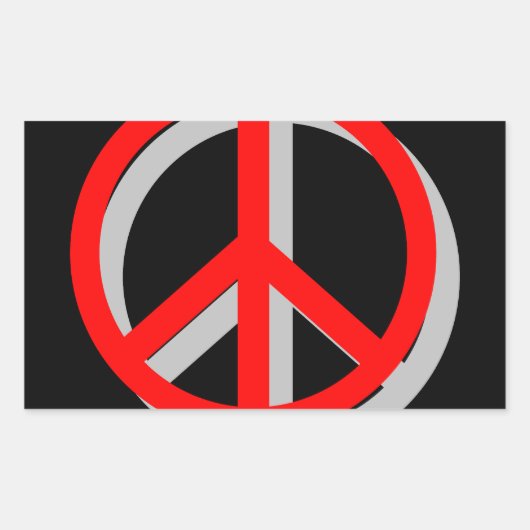 Vrede uit rechthoekige sticker (Voorkant)