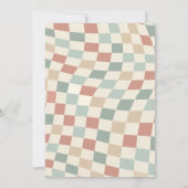 Vrede uit Retro Groovy 70s Graduation Party Kaart (Achterkant)