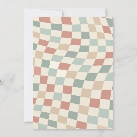 Vrede uit Retro Groovy 70s Graduation Party Kaart (Achterkant)