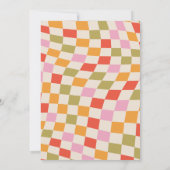 Vrede uit Retro Groovy Kleurrijke Graduation Party Kaart (Achterkant)