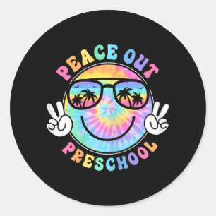 Vrede uit school 2024 Laatste dag van de schoolzom Ronde Sticker