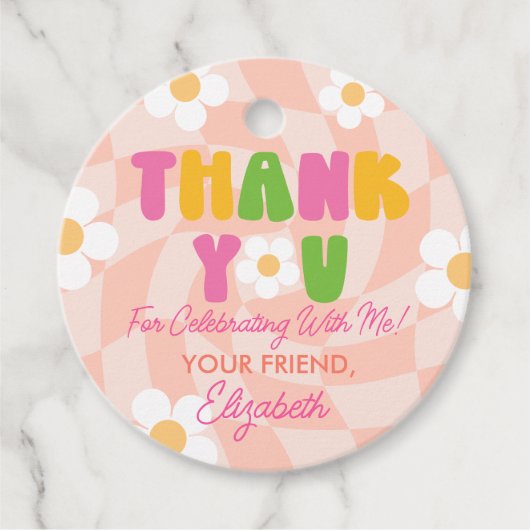 Vrede uit Single Cijfers Meisjes 10e Verjaardagsfe Bedankjes Labels (Voorkant)