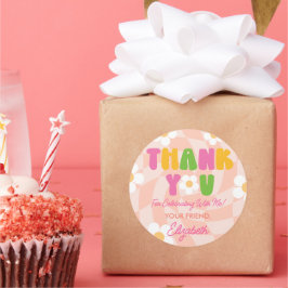 Vrede uit Single Cijfers Meisjes 10e Verjaardagsfe Ronde Sticker