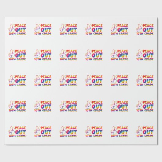 Vrede Uit Tiende Grade Tie Dye Laatste Dag 10e Gra Cadeaupapier (Zoom)