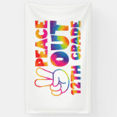 Vrede Uit Twaalfde Grade Tie Dye 12e Grade Spandoek (Verticaal)