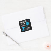 Vrede uit tweede klas terug naar schoolleraar stud vierkante sticker (Envelop)