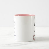 Vrede uit tweekleurige koffiemok (Center)