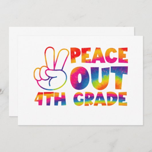 Vrede Uit Vierde Grade Tie Dye Laatste Dag 4e Grad Aankondiging (Voorkant / Achterkant)