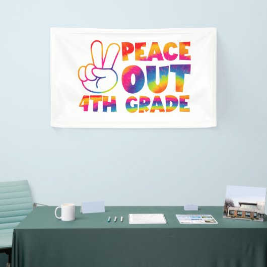 Vrede Uit Vierde Grade Tie Dye Laatste Dag 4e Grad Spandoek (Beurs)