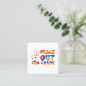 Vrede Uit Vierde Grade Tie Dye Laatste Dag 4e Grad Vierkante Visitekaartje (Staand voorkant)