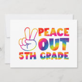 Vrede Uit Vijfde Grade Tie Dye Laatste Dag 5e Grad Bedankkaart (Voorkant)