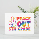 Vrede Uit Vijfde Grade Tie Dye Laatste Dag 5e Grad Bedankkaart (Staand voorkant)