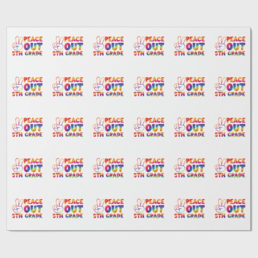 Vrede Uit Vijfde Grade Tie Dye Laatste Dag 5e Grad Cadeaupapier (Vlak)
