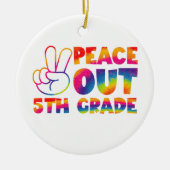 Vrede Uit Vijfde Grade Tie Dye Laatste Dag 5e Grad Keramisch Ornament (Voorkant)