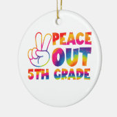 Vrede Uit Vijfde Grade Tie Dye Laatste Dag 5e Grad Keramisch Ornament (Links)