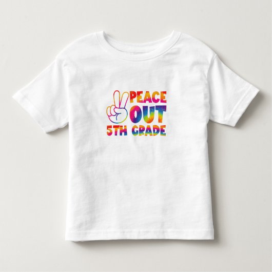 Vrede Uit Vijfde Grade Tie Dye Laatste Dag 5e Grad Kinder Shirts (Voorkant)