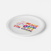 Vrede Uit Vijfde Grade Tie Dye Laatste Dag 5e Grad Papieren Bordje (Gekanteld)